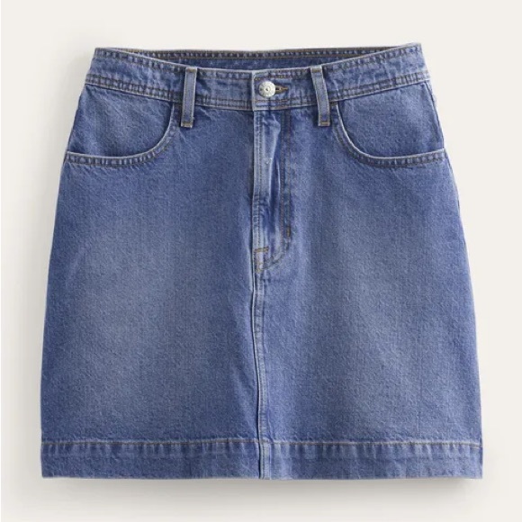 NWT Boden Nell Denim Mini Skirt Size 10 - Picture 2 of 7